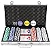 Smartxchoices 300 Poker Chip Set 11.5 Gram Dice Style Clay Casino Poker Chips Aluminum Case w/Cards Dices Blind Button for Texas Holdem Blackjack Gambling
