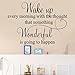 Vacally Wall Decor Stickers Letter Wake up Every Morning Removable Art Vinyl Mural Home Room Decor Wall Stickers