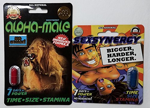 All Natural Alpha-Male And Sexsynergy Sexual Enhancement Pills - 1 Pill Each All Natural Alpha-Male And Sexsynergy Sexual Enhancement Pills - 1 Pill Each