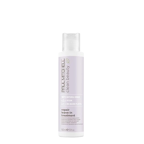 PAUL MITCHELL CLEAN BEAUTY REPAIR LEAVE-IN TREATMENT, LEAVE-IN CONDITIONER, RESTORES STRANDS, FOR DAMAGED, BRITTLE HAIR, 5.1 FL. OZ.