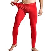 Ouruikia Men's Thermal Underwear Thermal Bottoms Magnetic Thermal Pants Modal Base Layer Bottoms Long Johns Pants