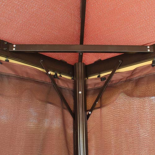 DNNAL Garten-Pavillon, Outdoor-Markise Vordach mit 4-seitig für Villa Hof Garten Sonnenschein Verpflegung Barbecue – Bild 7