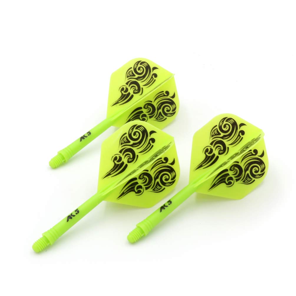 CUESOUL ROST Integrated Dartpfeile Schäfte Shafts and Darts Flights Standard Shape,Set of 3 pcs Unique Designed Pattern(CSAK-53XFY)