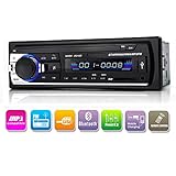Kidcia Single-Din Car Stereo Bluetooth In Dash with Remote Control, Digital Media Receivers USB/SD/Audio Receiver/MP3 Player/FM Radio (Car Stereo)