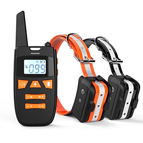 Haliluya Dog Training Collar with Remote, Rechargeable Shock Collar for 2 Dogs 2000FT Remote Range & IP67 Waterproof with Beep/Vibration/Shock 3 Training Modes for Small Medium Large Dogs