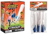 Stomp Rocket Jr. Glow Rocket and Rocket Refill Pack, 7 Rockets and Toy Rocket Launcher - Outdoor Rocket Toy Gift for Boys and Girls Ages 3 Years and Up