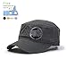 The Vintage Year Washed Cadet Cotton Twill Adjustable Military Radar Caps (Charcoal Gray Heavy Stitching)
