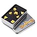 DnDnD Gold Metal Dice Set, 7 PCS Glossy Metal Dungeons and Dragons Dice with Gift Metal Tin for Dice Collector Board Game Player