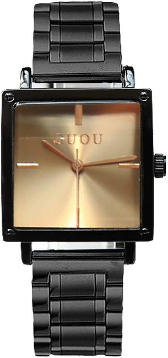 Amazon Guou チャーム ブラック クォーツ 腕時計 レディース ステンレススチール ブレスレット 防水 レディース 時計 腕時計 ブラウン レディース腕時計 腕時計 通販
