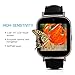 Hiwatch Bluetooth Android Smart Watch Phone Watch with 8GB Micro SD Card, Black Frame (not including SIM Card)