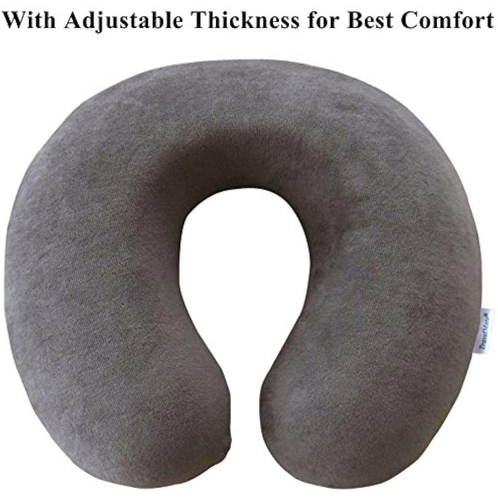 TravelMate Memory Foam Neck Pillow, Grey Home & Kitchen eBay
