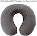 TravelMate Memory Foam Neck Pillow - Adjustable Thickness for Best Comfort, Grey