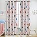 Melodieux Cartoon Trees Room Darkening Blackout Grommet Top Curtain/Drapes for Kids Room, 52