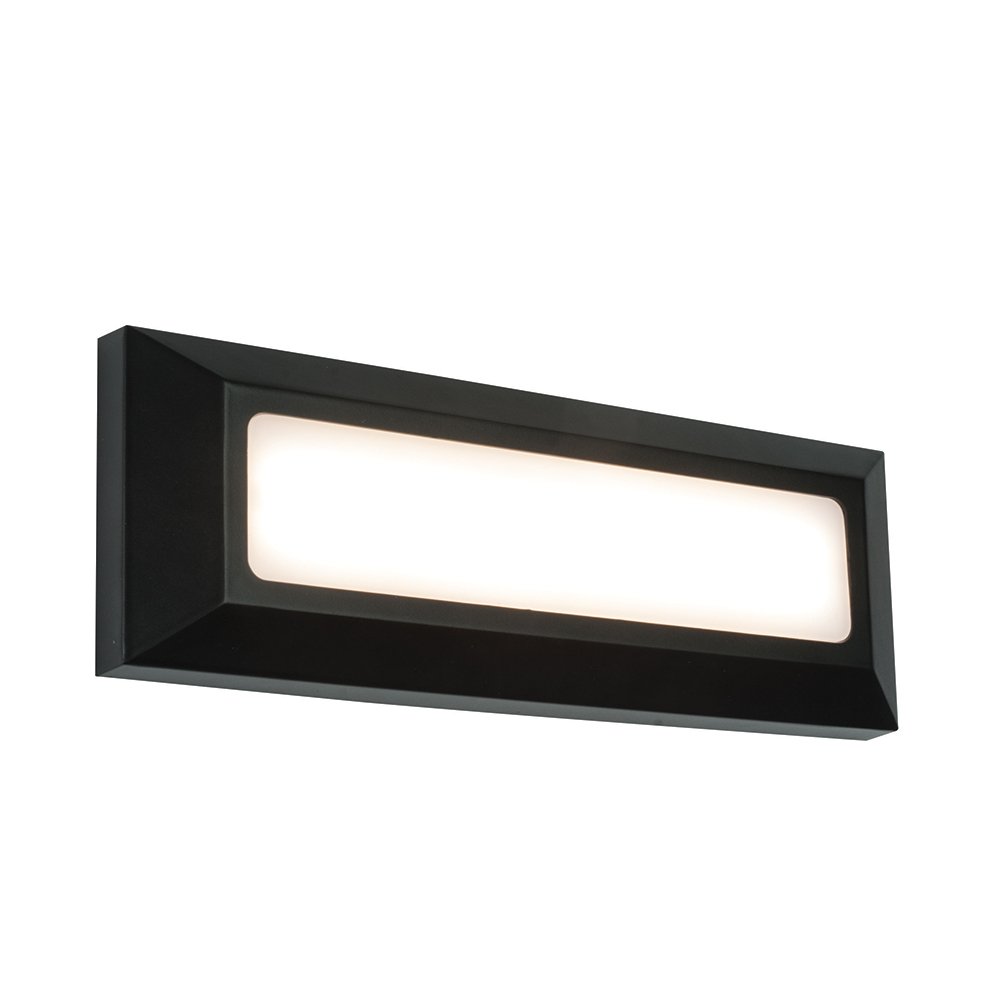 Saxby Severus 3W Black Landscape Indirect Outdoor IP65 Warm White LED Guide Wall Light