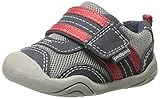 pediped Grip-N-Go Adrian Sneaker (Toddler),Navy/Grey/Red,21 EU (5.5 M US Toddler)