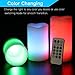 Novelty Place Flameless Candles with Remote, Real Flickering & Real Ivory Color Battery Powered LED Pillars Candle with Remote Control and Timer Function - 12 Preset Multi Colors