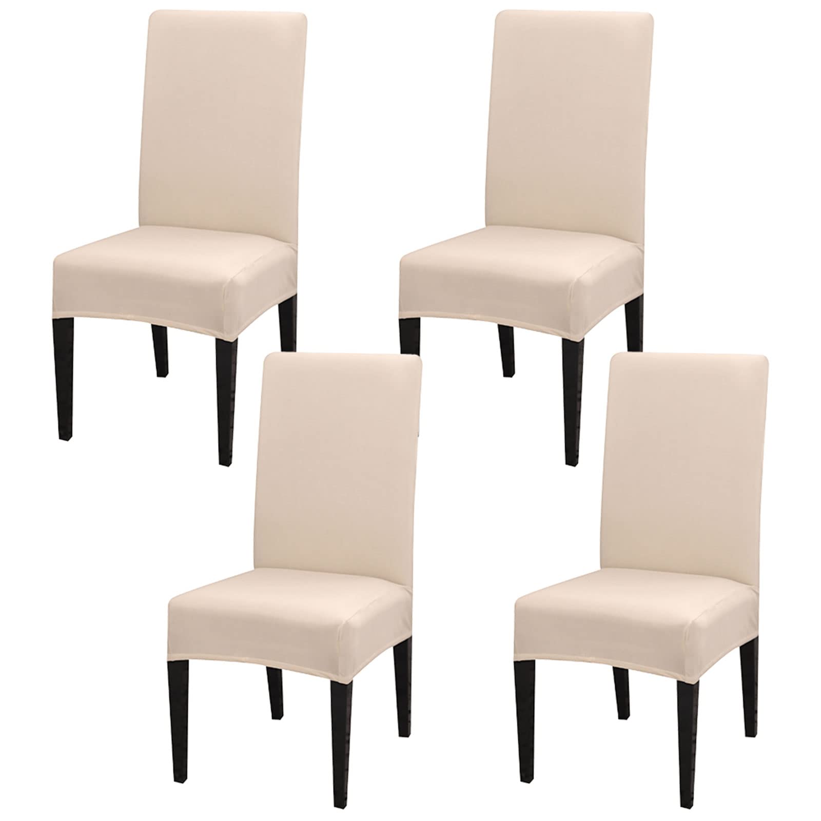 Aisprts Dining Room Chair Covers Slipcovers Set of 4, Stretch Removable Washable Dining Chair Protector Decoration Cover Seat Slipcover for Hotel, Ceremony, Banquet, Kitchen, Restaurant, Home