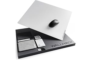Wallhack 4.0 Glass Gaming MousePad - Professional Esport Mouse Mat with Specialty Surface for Top Speed and Control, Large Tempered Glasspad with Full Silicone Base - (SkyPAD White,XL 16.92" x 19.29")