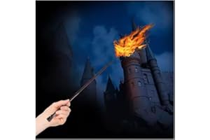 Incendio Magic Wand for Wizards - Magical Christmas Wand with Flame - Effect, Perfect for Cosplay, Parties & Gifts/Baguette M