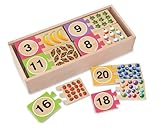 Melissa & Doug Self-Correcting Wooden Number Puzzles With Storage Box (40 pcs) (Toy)