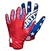 Battle All American Football Gloves – Ultra-Tack Sticky Palm Receivers Gloves – Pro-Style Receiver Gloves, Youth, Small, Multicolor (9398YS)