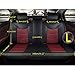Super PDR 13pcs Bucket seat Covers Anti-Slip Backing PU Leather car seat Covers Cushions 5 Seats Full Set for Most Cars,suvs,Vans Trucks(Wine Red, L)