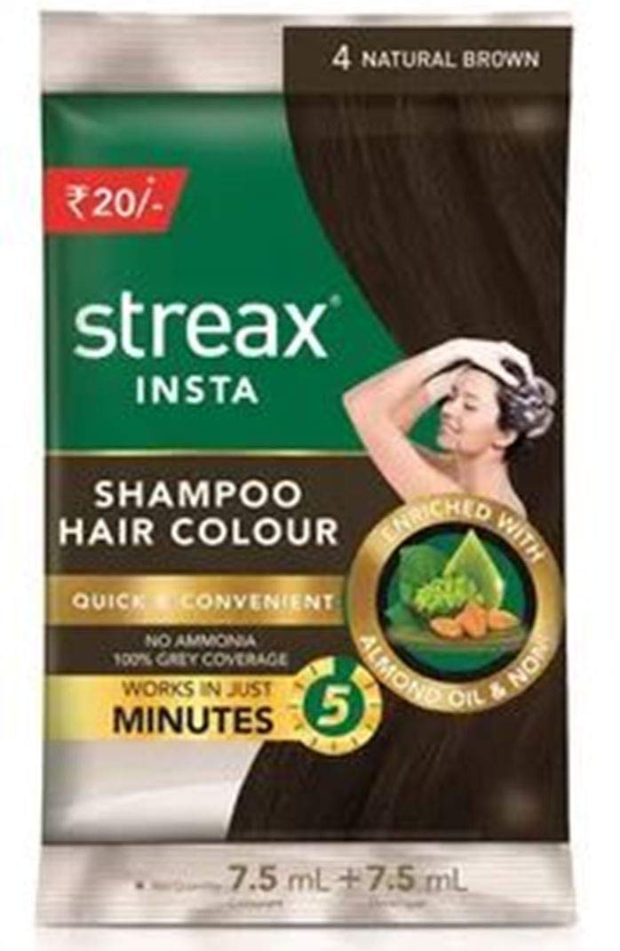 Nexxa Pack of 10 Natural Brown Streax 