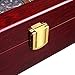 Homfa Wooden Watch Box 5 Slots Watch Display Storage Organizer Case Glass Top with Metal Lock, Cherry   