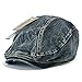 ililily Denim Newsboy Flat Cap Gatsby Cap ivy Irish Cabbie Driver Hunting Hat