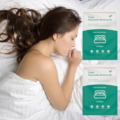 8 Pcs Disposable Bed Sheets Travel For Hotel, With 2 Sheet Quilt Covers, And 4 Pillowcase Business Trip Spa Hotel