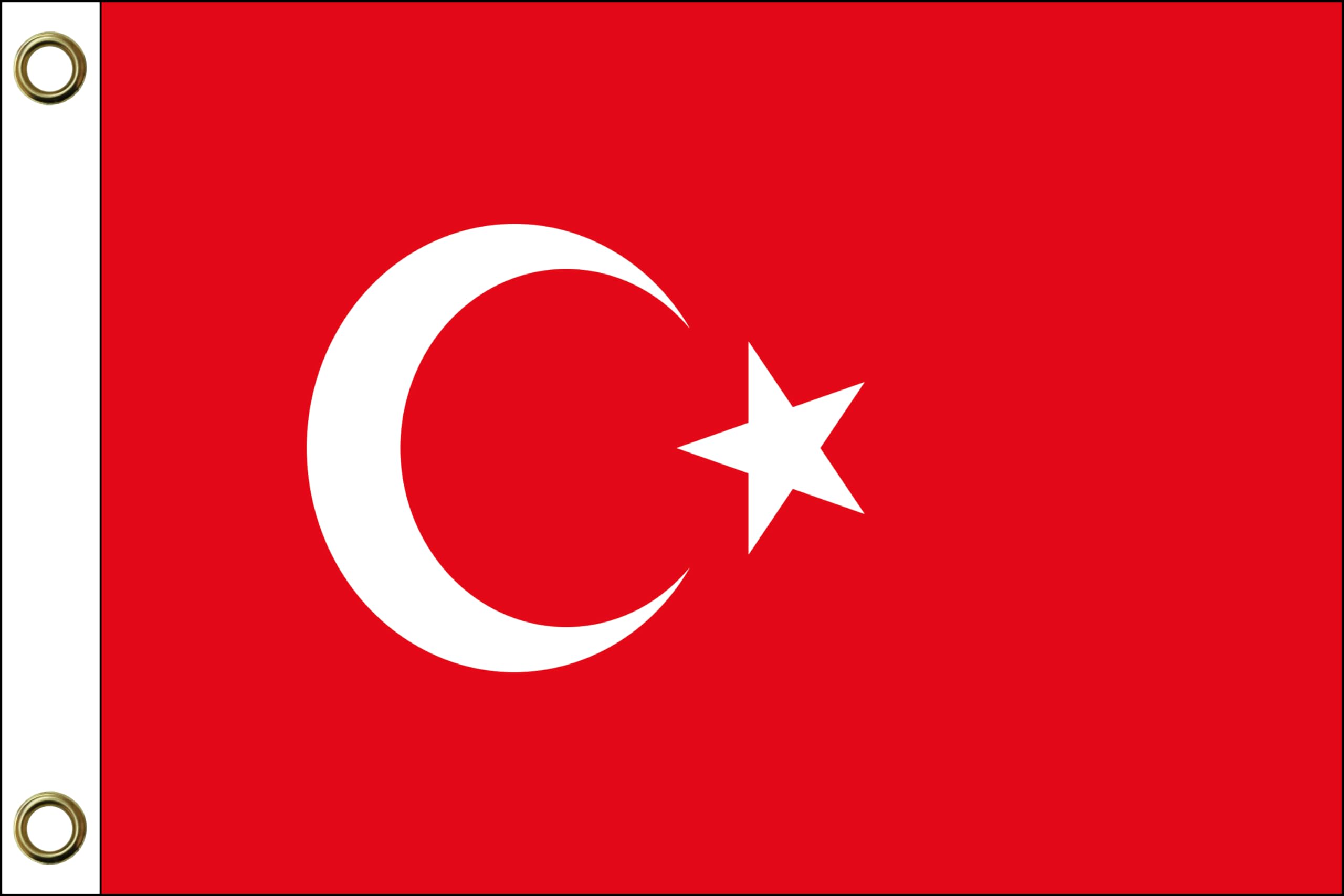 Turkey flag, 150 cm x 90 cm / 90 x 150 cm, weatherproof and durable, polyester with two eyelets