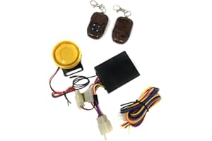 MMG Motorcycle Scooter Alarm System Anti Theft Security System with Two Remote Controls 12v Universal Fit