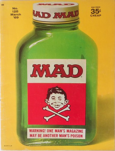 Mad # 125 Mar 1969 2001 Space Oddyssey Sex Ed Hockey Poetry Comic Characters