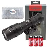 SureFire M300 Mini Scout Ultra Compact LED WeaponLight 500 Lumens w/ 2x Extra Surefire CR123A Batteries and Battery Case