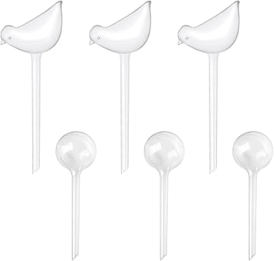 Heiqlay Plant Watering Devices 6 Pack Self Watering Globes Two Sizes