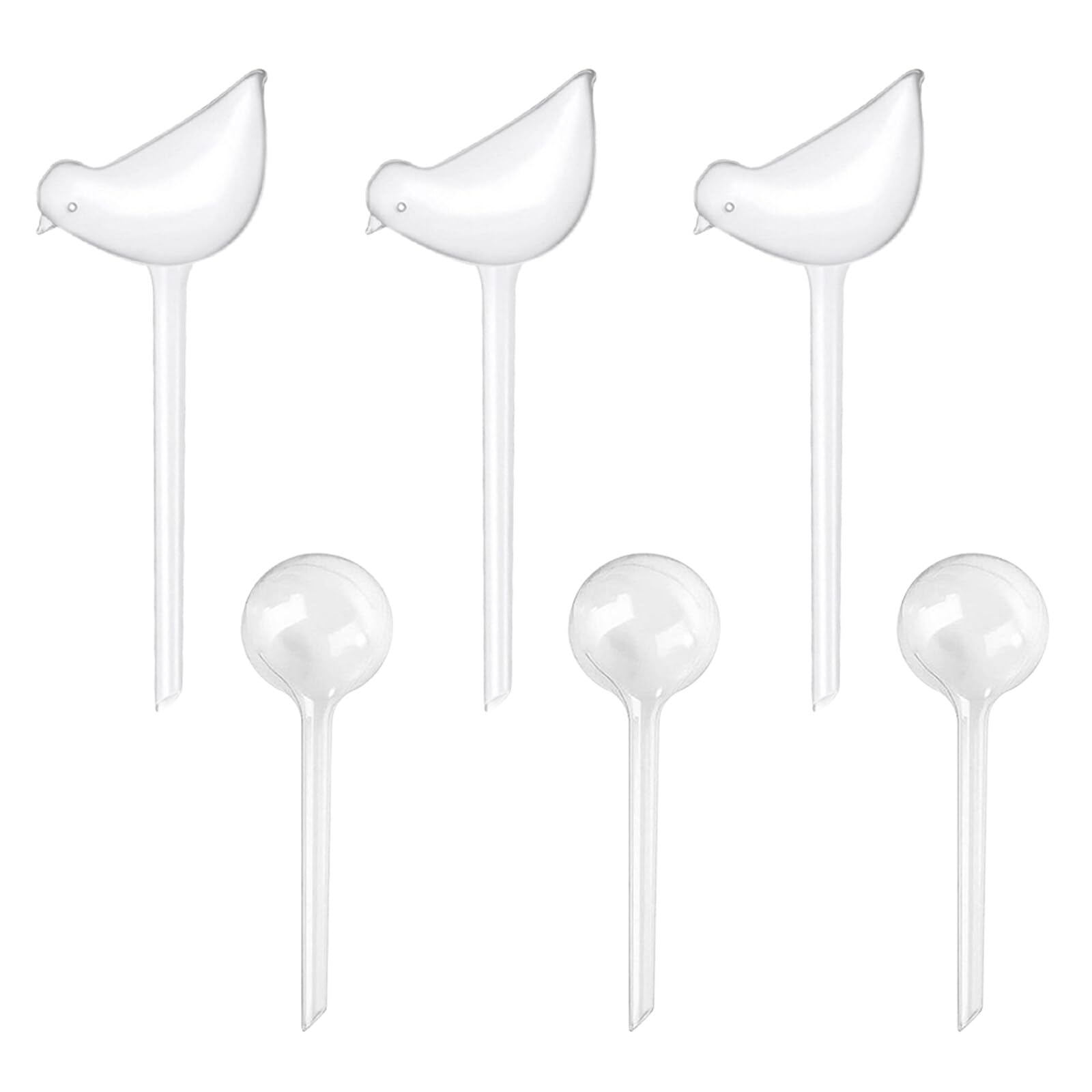 Heiqlay Plant Watering Devices, 6 Pack Self Watering System for Plants, 2 Sizes Self Watering Globes, Automatic Plant Waterer,Plant Feeders Drip Water,Water Plants While Away for Indoor Outdoor Plants