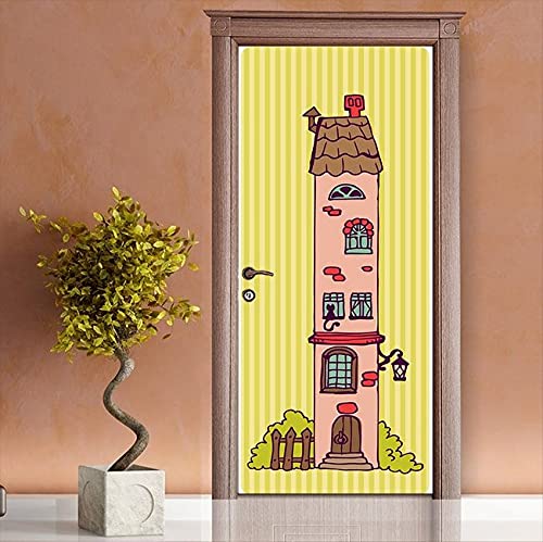 Homemania DP-104 Children's House Sticker for Living Room Bedroom Multi-Coloured Vinyl 90 x 210 cm