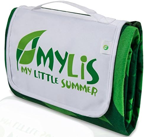 MYLIS PICNIC BLANKET GREEN, BABY OUTDOOR BLANKET (78"x59"), Water Resistant Blanket, Waterproof Outdoor Blanket &amp; Sandproof, Best Picnic Blanket Waterproof &amp; Picnic Blanket Tote
