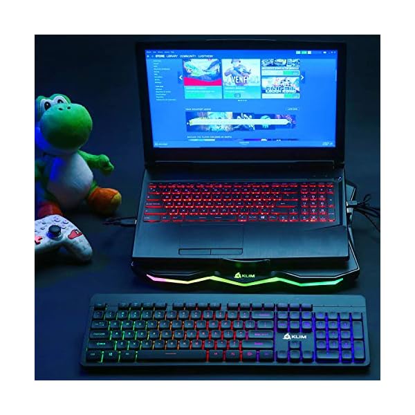 KLIM-Rainbow-Laptop-Cooling-Stand-with-RGB-backlighting-11-19-Gaming-Laptop-Cooling-Pad-For-Desk-USB-Powered-Fan-with-metal-grid-Stable-And-Silent-Compatible-Mac-And-PS4-NEW-2021 KLIM Rainbow + Laptop Cooling Stand with RGB backlighting + 11" - 19" + Gaming Laptop Cooling Pad For Desk + USB Powered Fan with metal grid + Stable And Silent + Compatible Mac And PS4 + NEW 2022