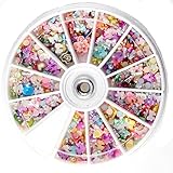 GREAT MIXED DIY SIZE GLITTER RHINESTONES CHARM 3D NAIL ART DECOR ACCESSORIES (multi color 06)