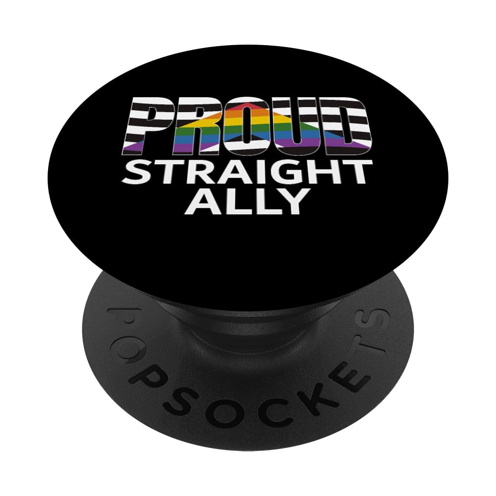 Proud Straight Ally Shirt for Straight Alliance Pride Flag PopSockets Adhesive PopGrip