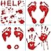 Scary Bloody Decals Stickers for Halloween Decoration 8Pcs