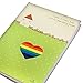 500 Love Rainbow Ribbon Stickers, Gay Pride 7 Colors Stripes Heart Shaped Roll Tape A AIFAMY