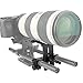 NICEYRIG Long Lens Support Bracket Height Adjustable with 15mm Rod Clamp for DSLR Camera Shoulder Rig
