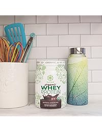 Gaiam orgánico proteína de suero (fabricado en EE. UU., USDA Certificado Orgánico, 0 g de azúcar, 19 G-20G proteína por porción) – 1lb tarro