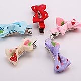 50 Pcs Colorful Plastic Hearts Shape Beads Decor Elastic Band Hair Tie