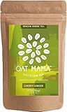Lactation Tea by Oat Mama - Herbal Drink for Breastfeeding and Nursing Moms - Boost your Breast Milk Supply - With Organic Fenugreek Leaf - Cherry Ginger Herbal Tea Blend with Sencha Green Tea Leaf