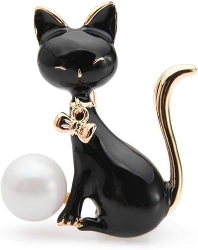 Zlxuefl Broches Et Pins Pour Femmebroches Et Pin Sbroches De Chat Noir Blanc Femmes Alliage Broches Email Animaux Broche Noir Amazon Fr Bijoux