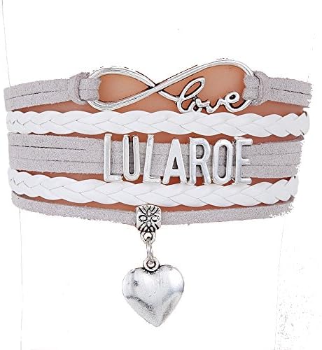 LULAROE Gray Silver Heart Love Charm Bracelet Distributor Supplies Downline Gift Infiniti Jewelry