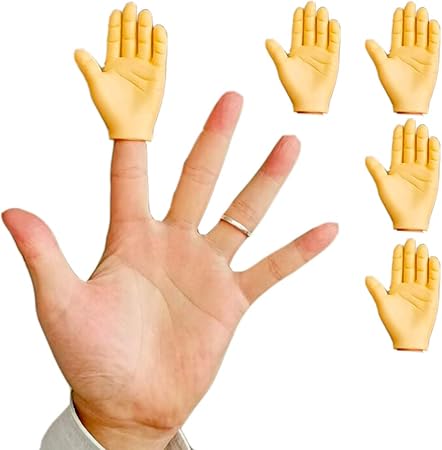 Amazon 指のおもちゃ ミニ シミュレーションハンド 小さな手 なりすまし おかしい 創造性 面白い キュート かっこいい 可愛い ペット ネコ 犬 インタラクティブ ファミリーゲーム おもちゃ パーティー用品 じゃんけんぽん ゲーム パーティー 祭り 左手 5個 ジョーク